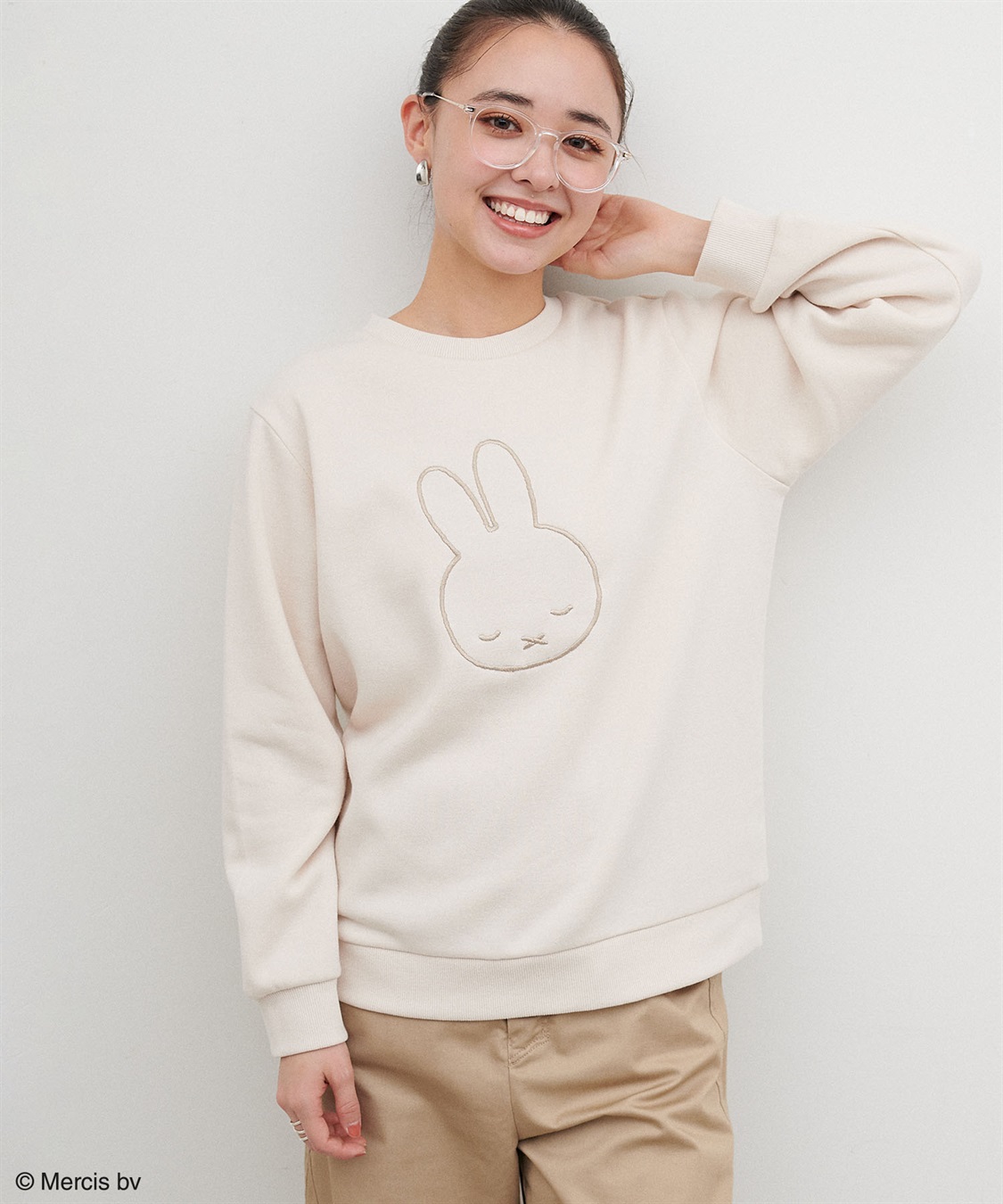 chara station 【miffy/ミッフィー】スリープ刺繍デザイン裏起毛プルオーバー（別注）_sub_15