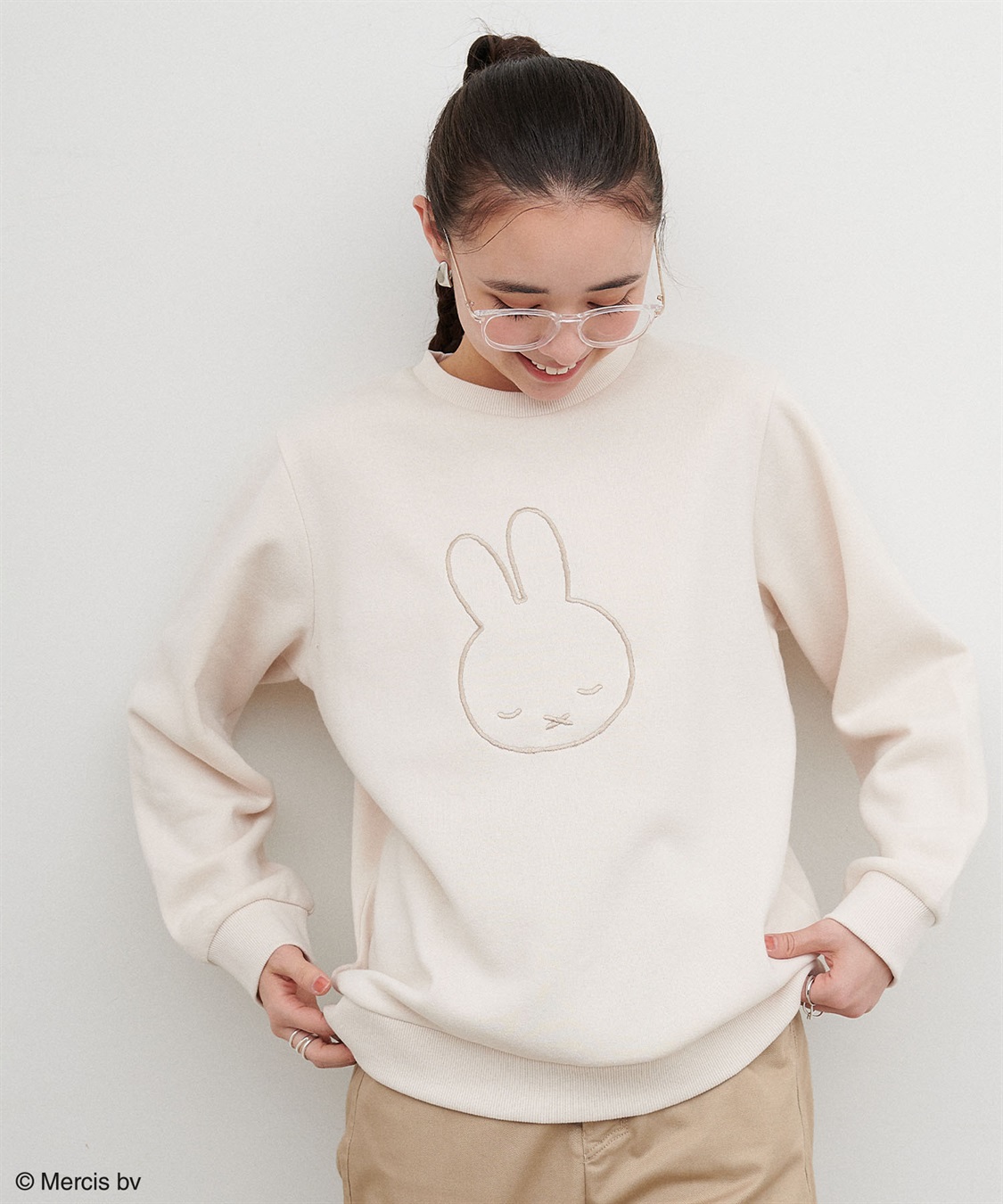 chara station 【miffy/ミッフィー】スリープ刺繍デザイン裏起毛プルオーバー（別注）_sub_20