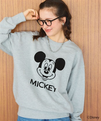 Disney/ディズニー》ミッキーマウスフロッキープリント Disney/ディズニー》ミッキーマウスフロッキープリント