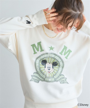 Life Style by cross marche 《Disney/ディズニー》ミッキーマウス刺繍ワッペンデザインスウェットトレーナー_subthumb_9