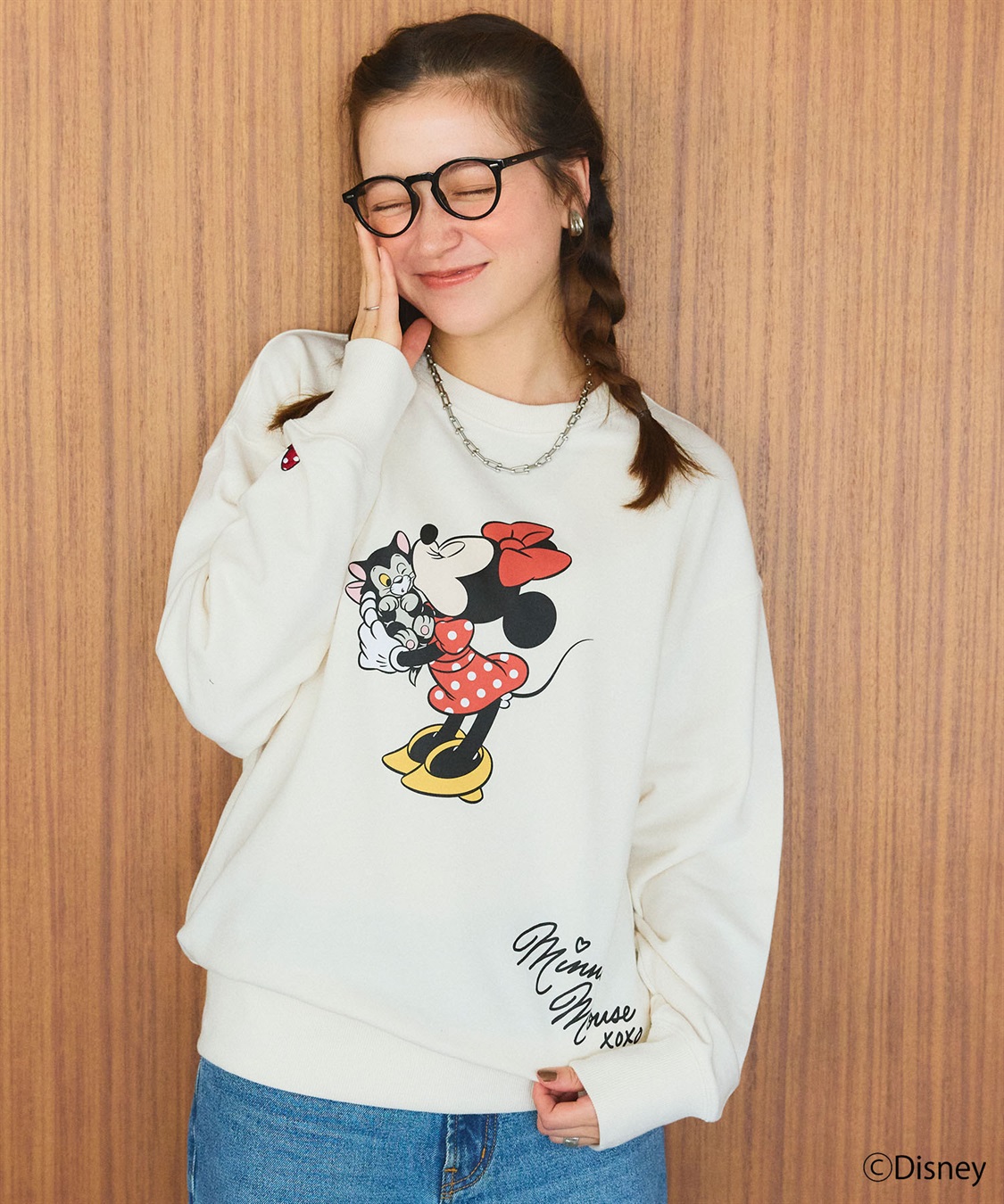 chara station 【Disney/ディズニー】Minnie Mouse/ミニーマウス裏毛ドロップショルダープリントスウェットプルオーバー_sub_14