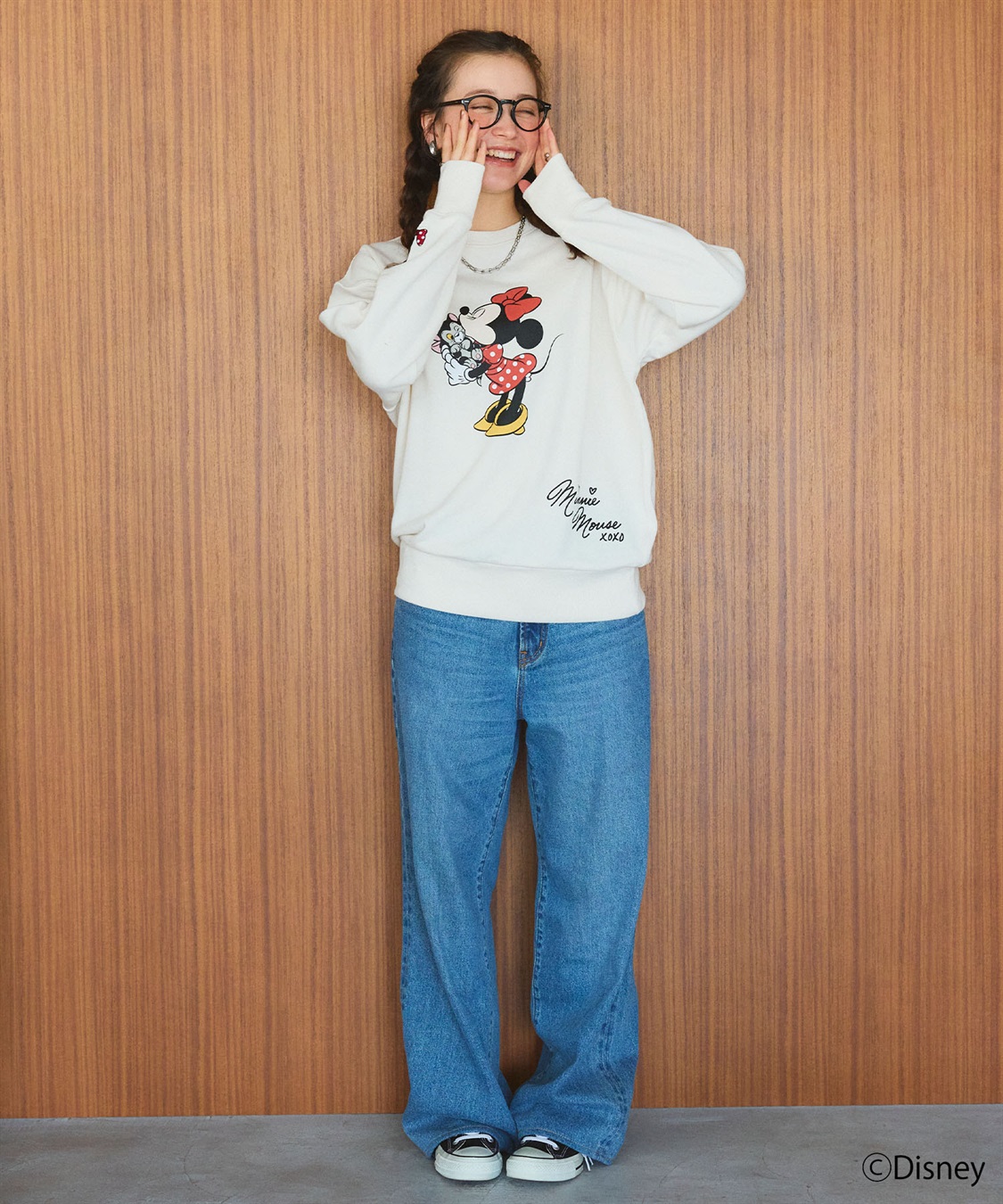 chara station 【Disney/ディズニー】Minnie Mouse/ミニーマウス裏毛ドロップショルダープリントスウェットプルオーバー_sub_15