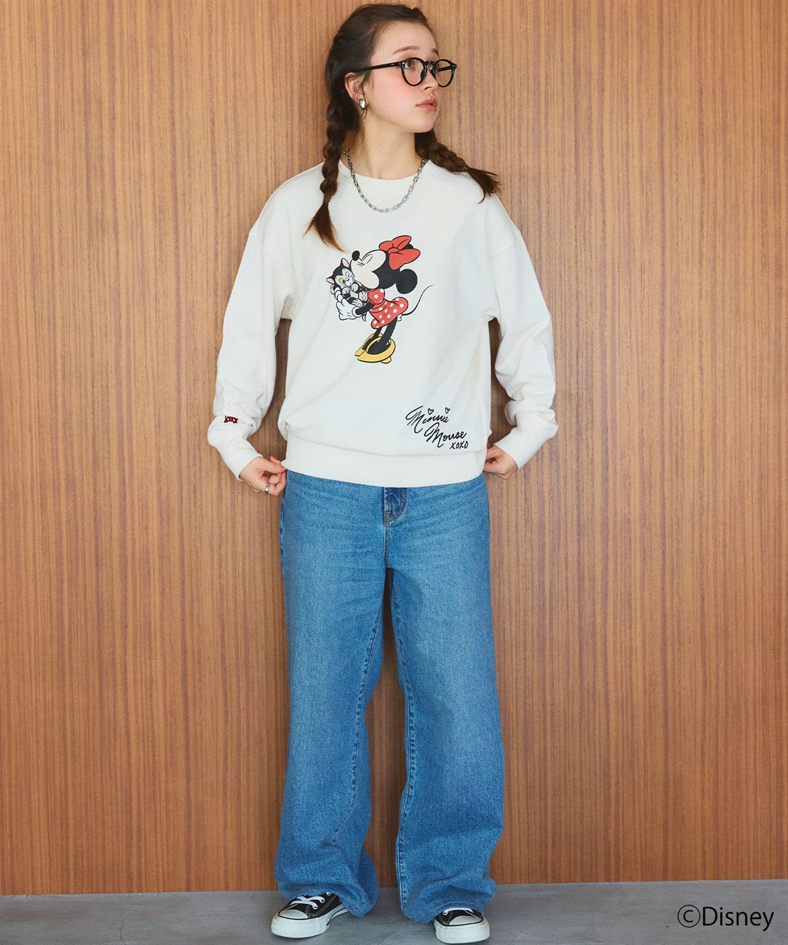 chara station 【Disney/ディズニー】Minnie Mouse/ミニーマウス裏毛ドロップショルダープリントスウェットプルオーバー_sub_16