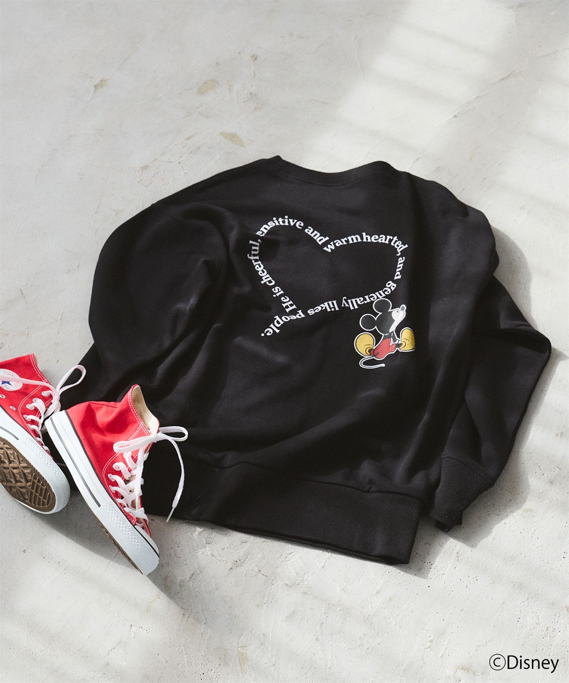 chara station 《Disney/ディズニー》ミッキーマウスハートバックプリントスウェットトレーナー_sub_8