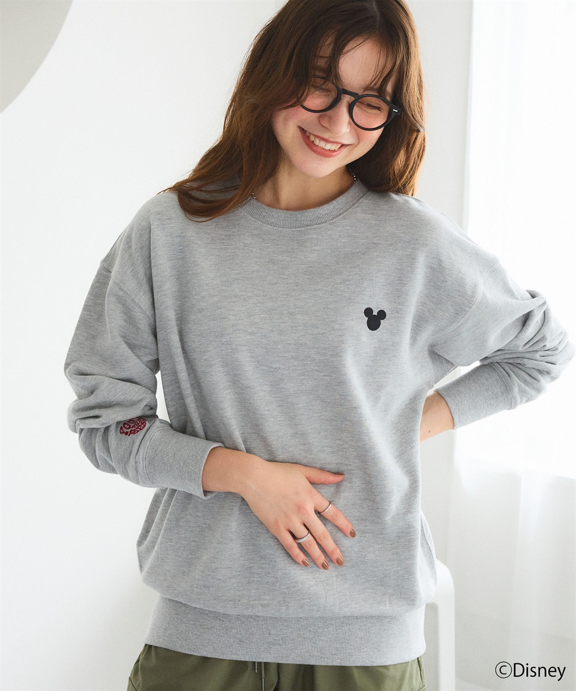 chara station 《Disney/ディズニー》ミッキーマウスハートバックプリントスウェットトレーナー_sub_10