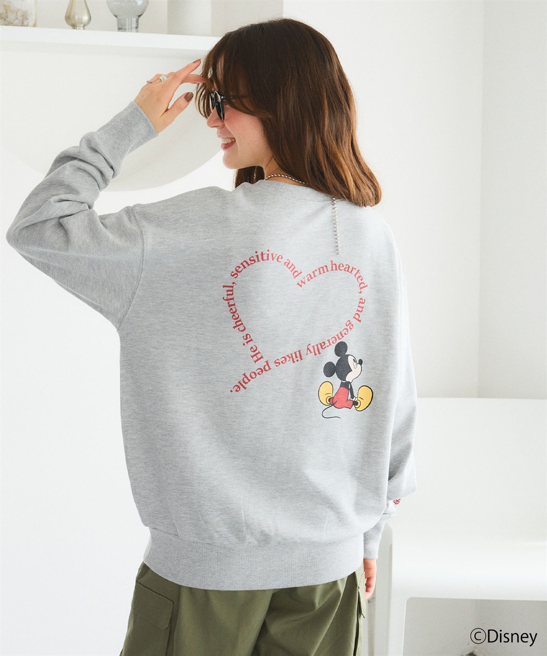chara station 《Disney/ディズニー》ミッキーマウスハートバックプリントスウェットトレーナー_sub_13
