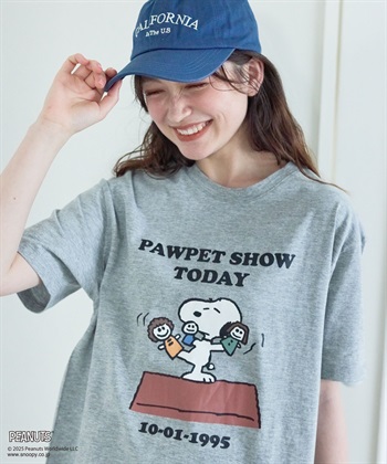 chara station 【PEANUTS/ピーナッツ】SNOOPY/スヌーピー PAWPET SHOW TODAY半袖プリントTシャツ_subthumb_1