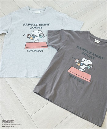 chara station 【PEANUTS/ピーナッツ】SNOOPY/スヌーピー PAWPET SHOW TODAY半袖プリントTシャツ_subthumb_2