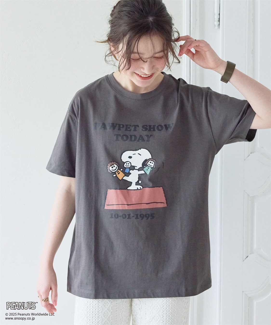 chara station 【PEANUTS/ピーナッツ】SNOOPY/スヌーピー PAWPET SHOW TODAY半袖プリントTシャツ_sub_14