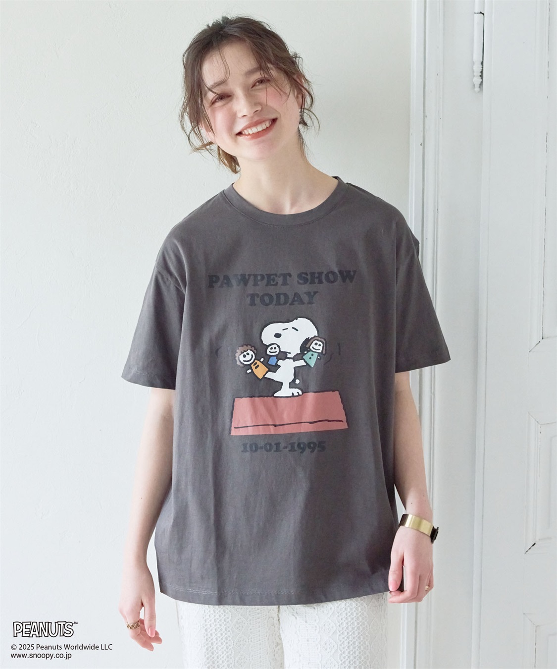 chara station 【PEANUTS/ピーナッツ】SNOOPY/スヌーピー PAWPET SHOW TODAY半袖プリントTシャツ_sub_15