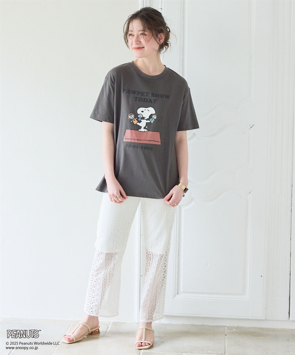 chara station 【PEANUTS/ピーナッツ】SNOOPY/スヌーピー PAWPET SHOW TODAY半袖プリントTシャツ_sub_17