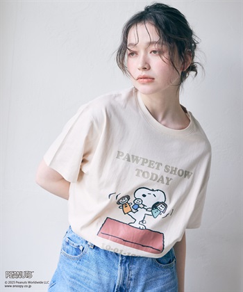 chara station 【PEANUTS/ピーナッツ】SNOOPY/スヌーピー PAWPET SHOW TODAY半袖プリントTシャツ_subthumb_20