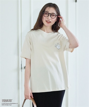 chara station 【PEANUTS/ピーナッツ】SNOOPY/スヌーピー胸ポケットサガラ刺繍半袖Tシャツ_subthumb_4