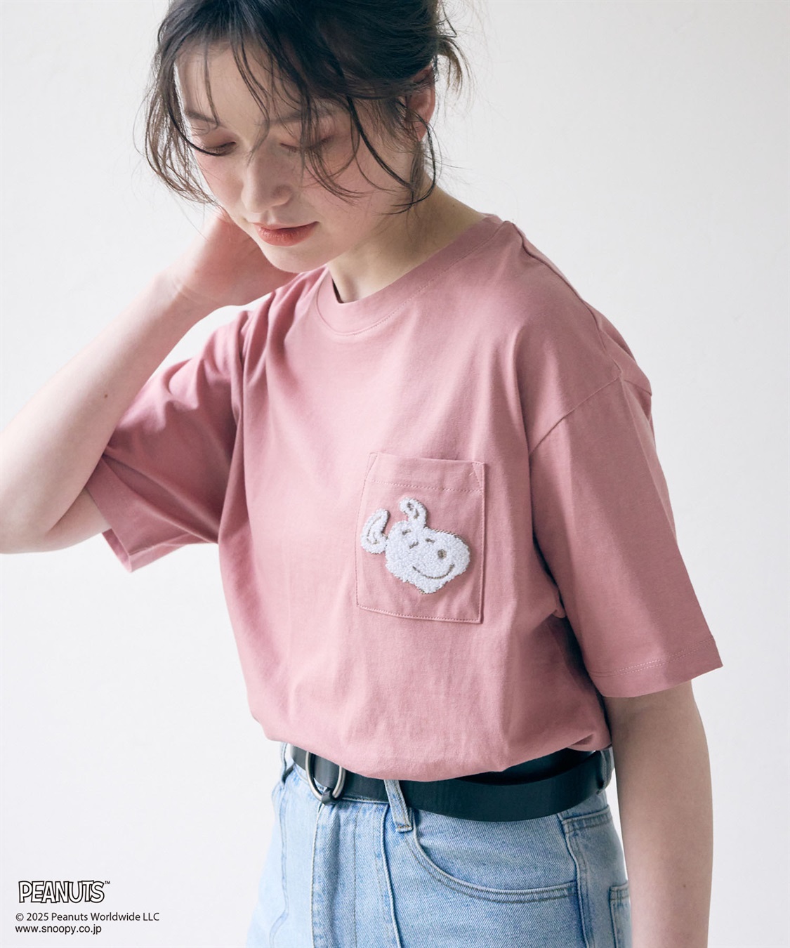 chara station 【PEANUTS/ピーナッツ】SNOOPY/スヌーピー胸ポケットサガラ刺繍半袖Tシャツ_sub_16