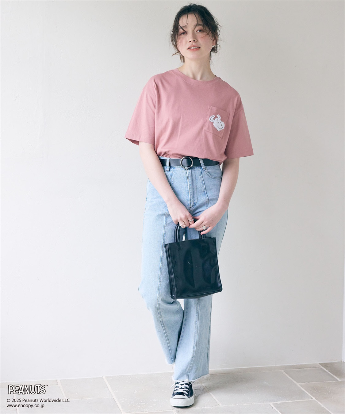 chara station 【PEANUTS/ピーナッツ】SNOOPY/スヌーピー胸ポケットサガラ刺繍半袖Tシャツ_sub_21