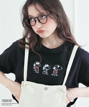 chara station 【PEANUTS/ピーナッツ】SNOOPY/スヌーピー3パターンフロントデザイン半袖Tシャツ_subthumb_1
