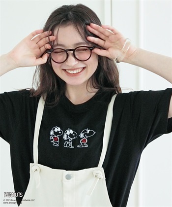 chara station 【PEANUTS/ピーナッツ】SNOOPY/スヌーピー3パターンフロントデザイン半袖Tシャツ_subthumb_3