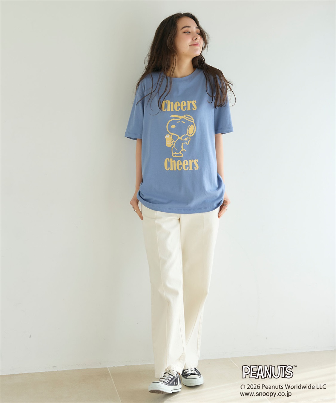 chara station 【PEANUTS/ピーナッツ】SNOOPY/スヌーピー『Cheers』プリント半袖Tシャツ_sub_7