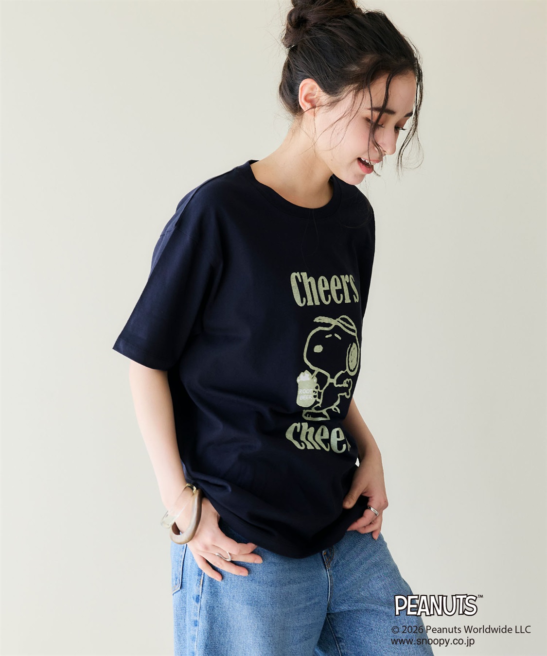 chara station 【PEANUTS/ピーナッツ】SNOOPY/スヌーピー『Cheers』プリント半袖Tシャツ_sub_9