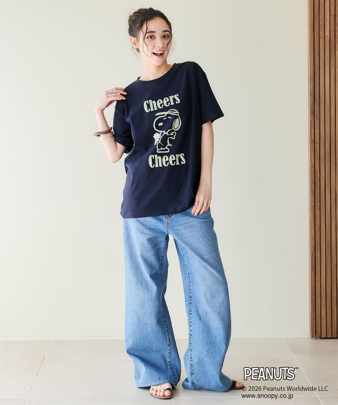 chara station 【PEANUTS/ピーナッツ】SNOOPY/スヌーピー『Cheers』プリント半袖Tシャツ_sub_11