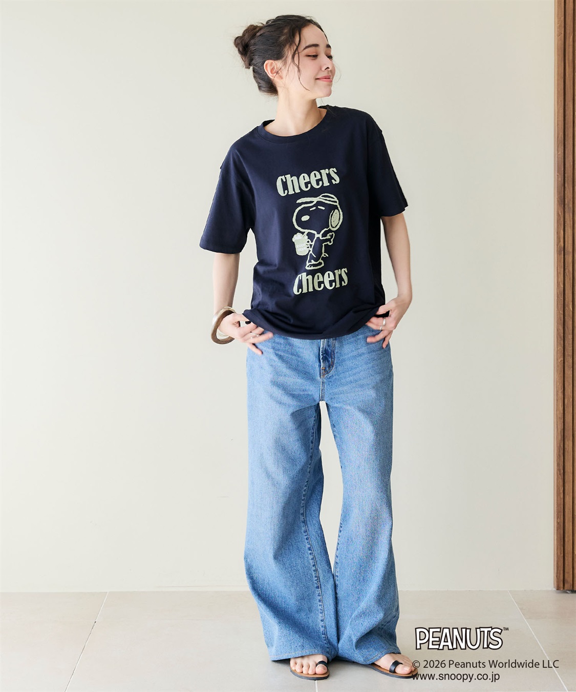 chara station 【PEANUTS/ピーナッツ】SNOOPY/スヌーピー『Cheers』プリント半袖Tシャツ_sub_12