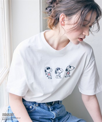 chara station 【PEANUTS/ピーナッツ】SNOOPY/スヌーピー3パターンフロントデザイン半袖Tシャツ_subthumb_12