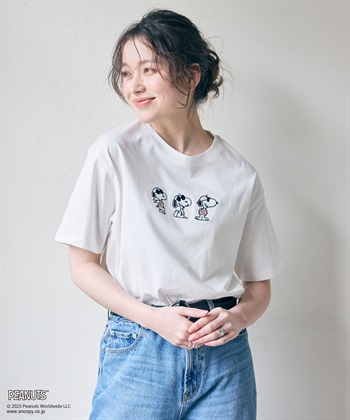 chara station 【PEANUTS/ピーナッツ】SNOOPY/スヌーピー3パターンフロントデザイン半袖Tシャツ_subthumb_17