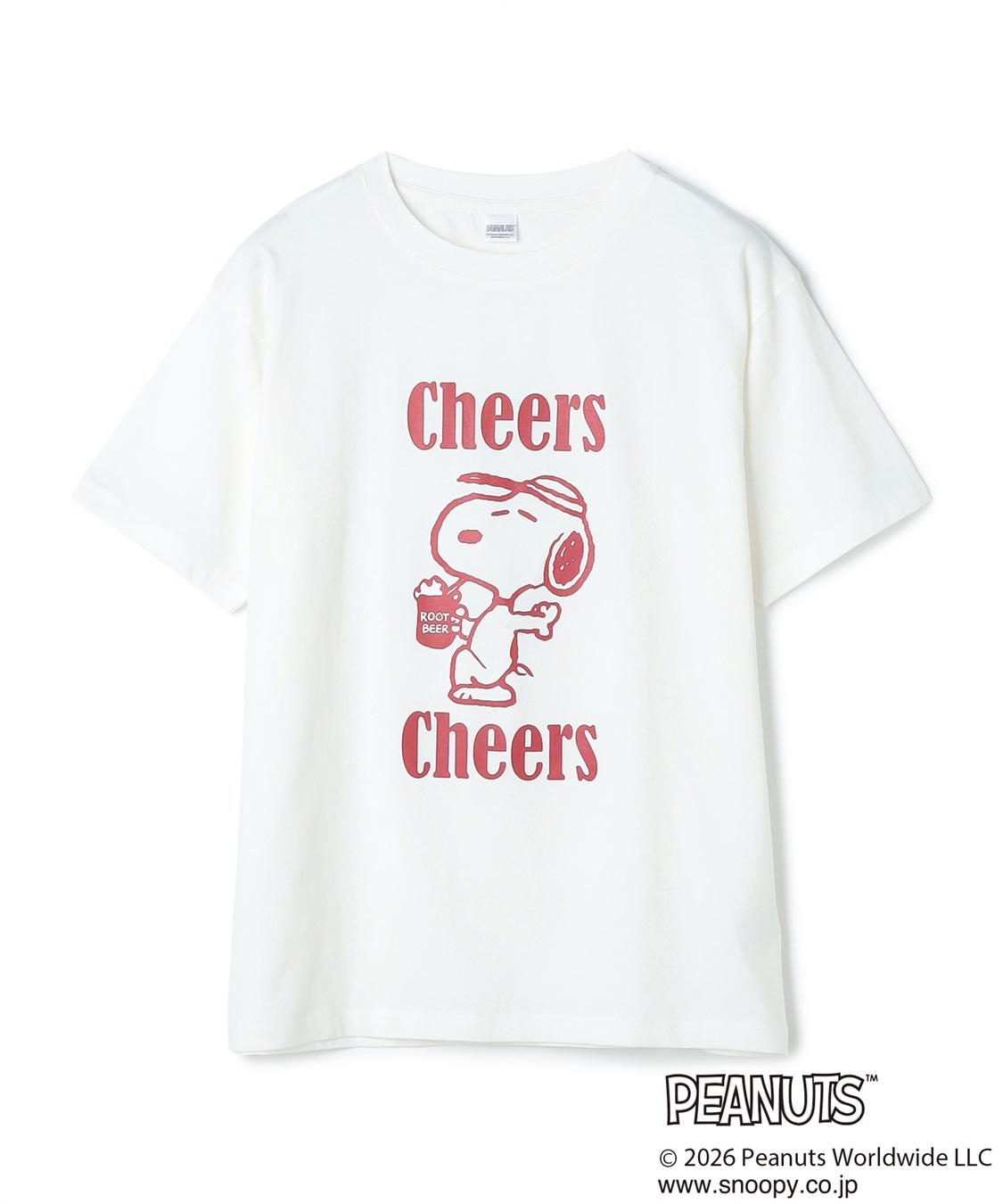 chara station 【PEANUTS/ピーナッツ】SNOOPY/スヌーピー『Cheers』プリント半袖Tシャツ_sub_23