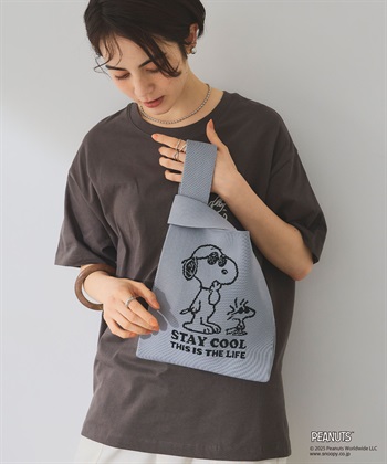 Life Style by cross marche 【PEANUTS/ピーナッツ】スヌーピー&ウッドストック　マルシェニットトートバッグ_subthumb_4