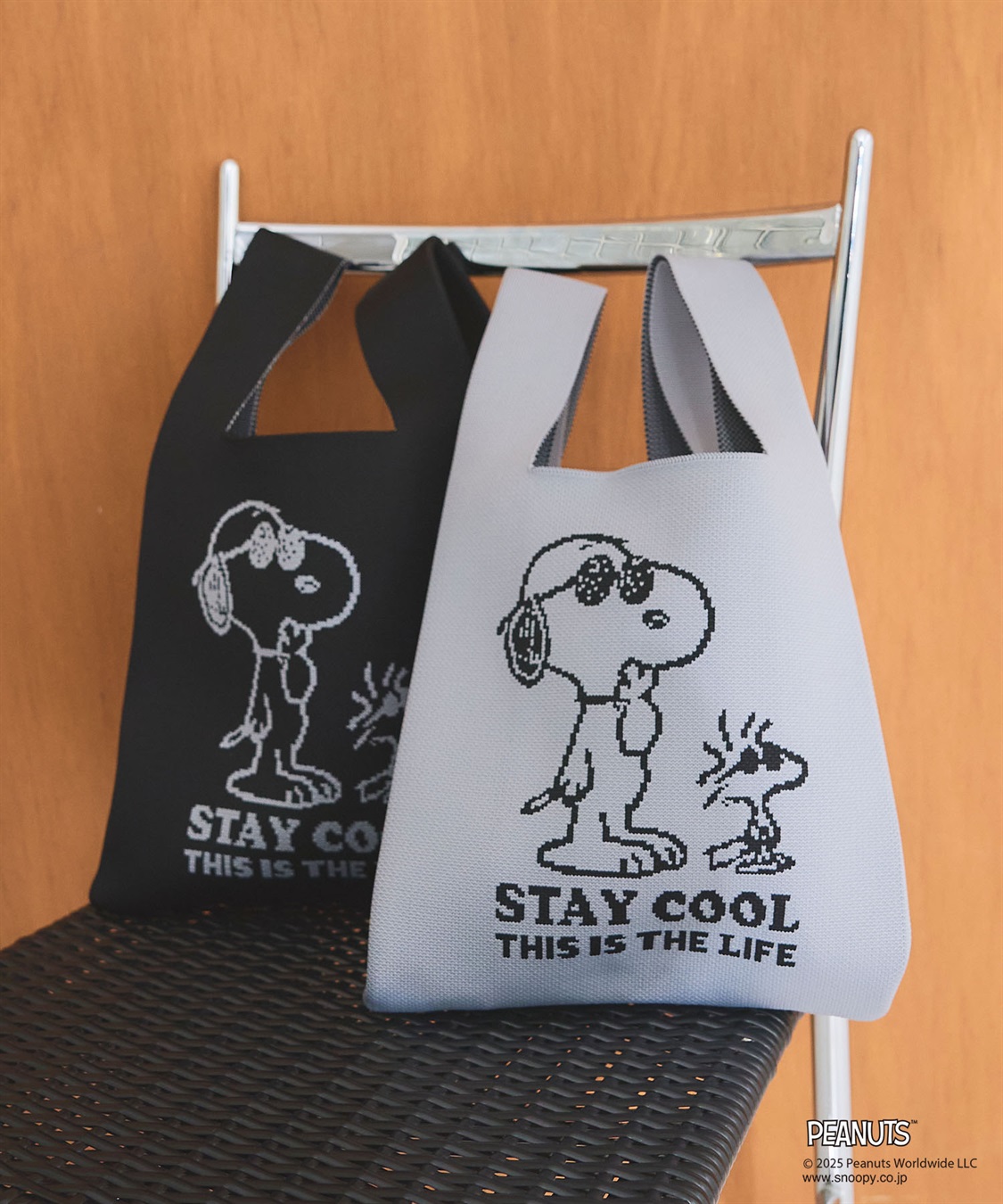 chara station 【PEANUTS/ピーナッツ】スヌーピー&ウッドストック　マルシェニットトートバッグ_sub_18