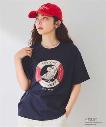 Life Style by cross marche 【PEANUTS/ピーナッツ】SNOOPY/スヌーピー浮き輪プリント半袖Tシャツ_subthumb_6
