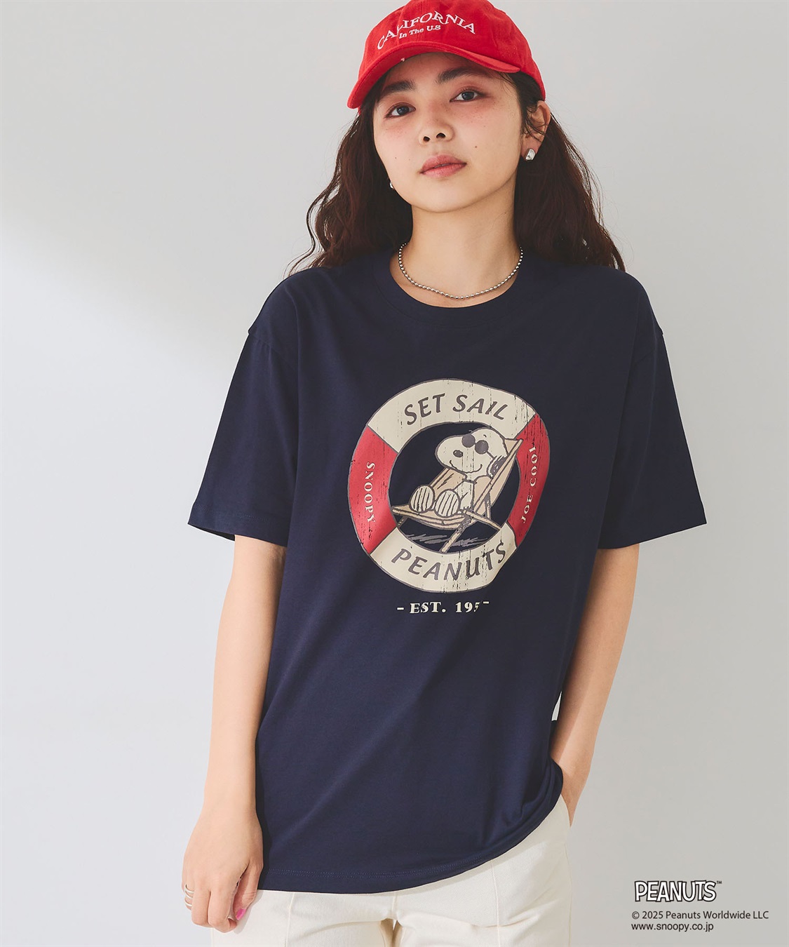 chara station 【PEANUTS/ピーナッツ】SNOOPY/スヌーピー浮き輪プリント半袖Tシャツ_sub_7