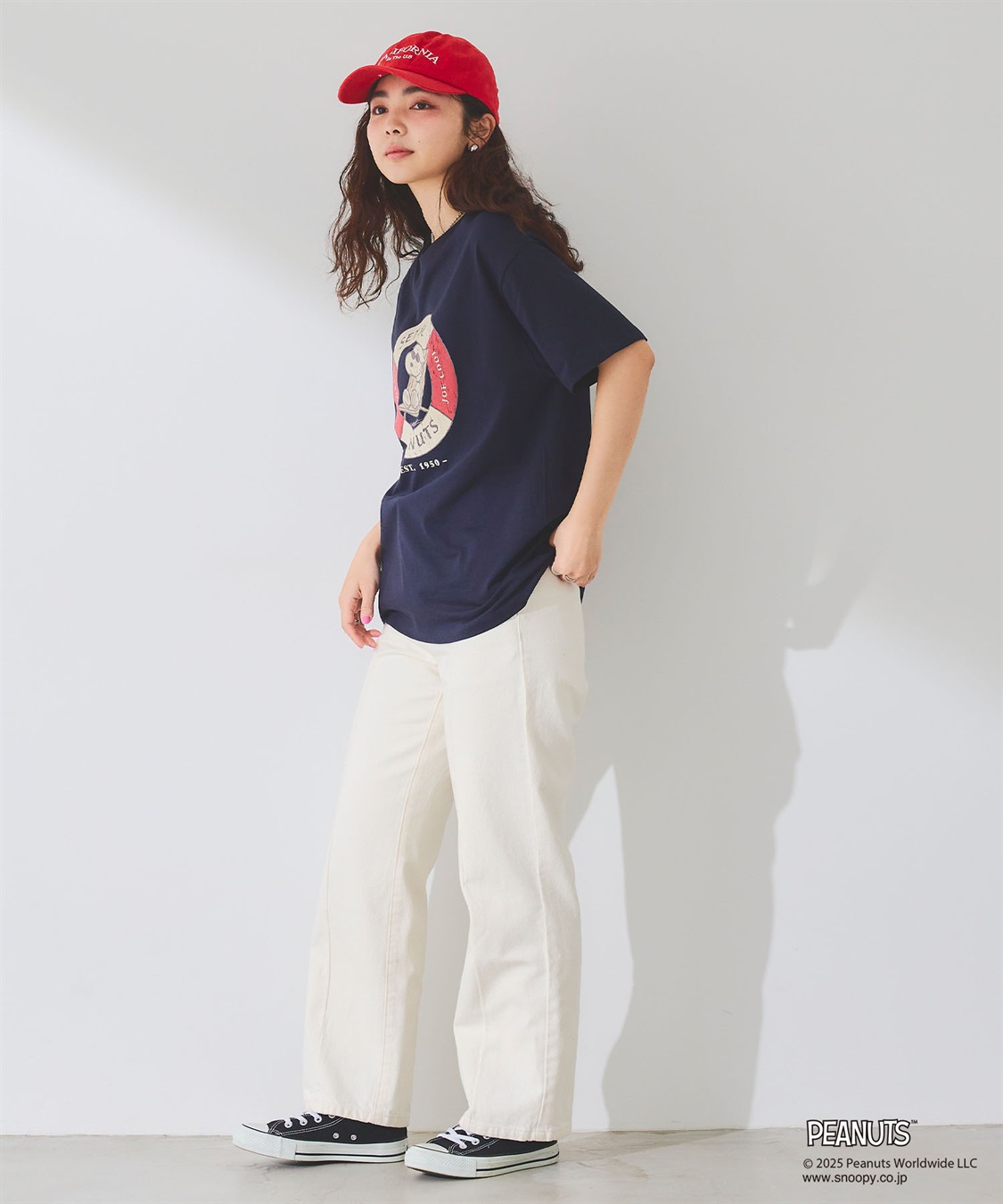 chara station 【PEANUTS/ピーナッツ】SNOOPY/スヌーピー浮き輪プリント半袖Tシャツ_sub_8