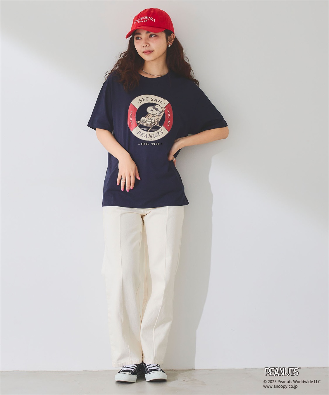 chara station 【PEANUTS/ピーナッツ】SNOOPY/スヌーピー浮き輪プリント半袖Tシャツ_sub_9