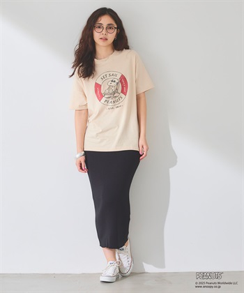 Life Style by cross marche 【PEANUTS/ピーナッツ】SNOOPY/スヌーピー浮き輪プリント半袖Tシャツ_subthumb_15
