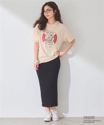Life Style by cross marche 【PEANUTS/ピーナッツ】SNOOPY/スヌーピー浮き輪プリント半袖Tシャツ_subthumb_16
