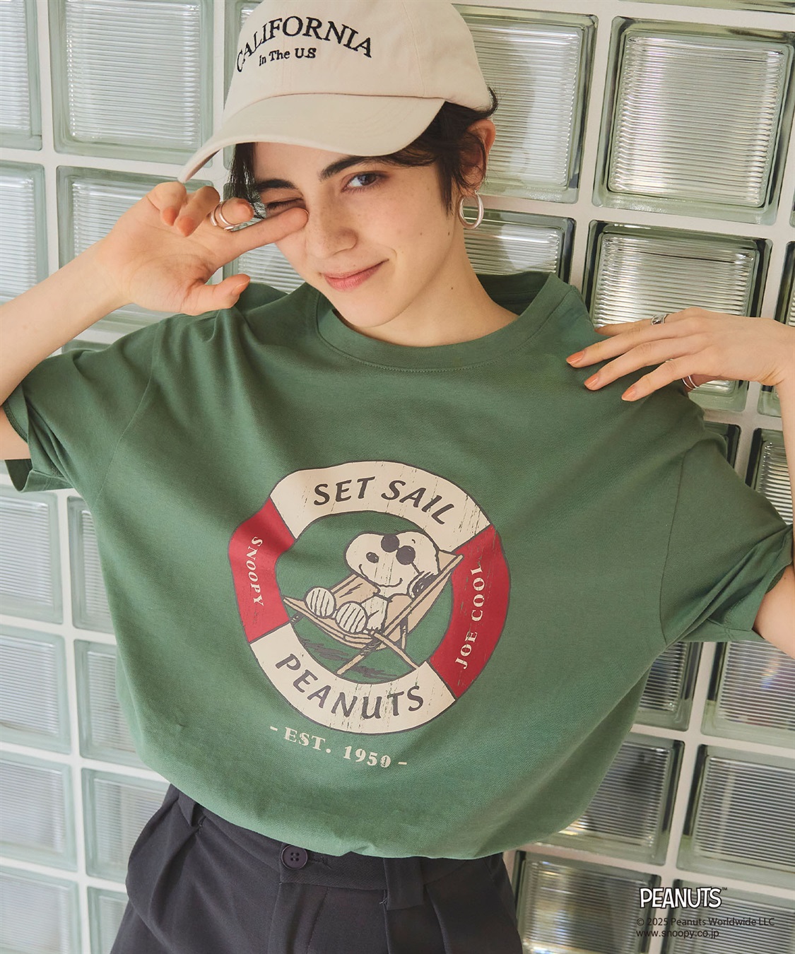 chara station 【PEANUTS/ピーナッツ】SNOOPY/スヌーピー浮き輪プリント半袖Tシャツ_sub_17