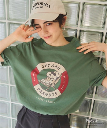 Life Style by cross marche 【PEANUTS/ピーナッツ】SNOOPY/スヌーピー浮き輪プリント半袖Tシャツ_subthumb_17