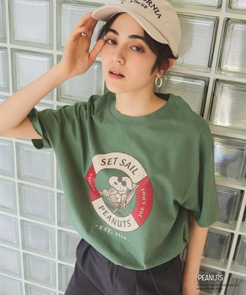 Life Style by cross marche 【PEANUTS/ピーナッツ】SNOOPY/スヌーピー浮き輪プリント半袖Tシャツ_subthumb_18