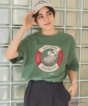 Life Style by cross marche 【PEANUTS/ピーナッツ】SNOOPY/スヌーピー浮き輪プリント半袖Tシャツ_subthumb_21
