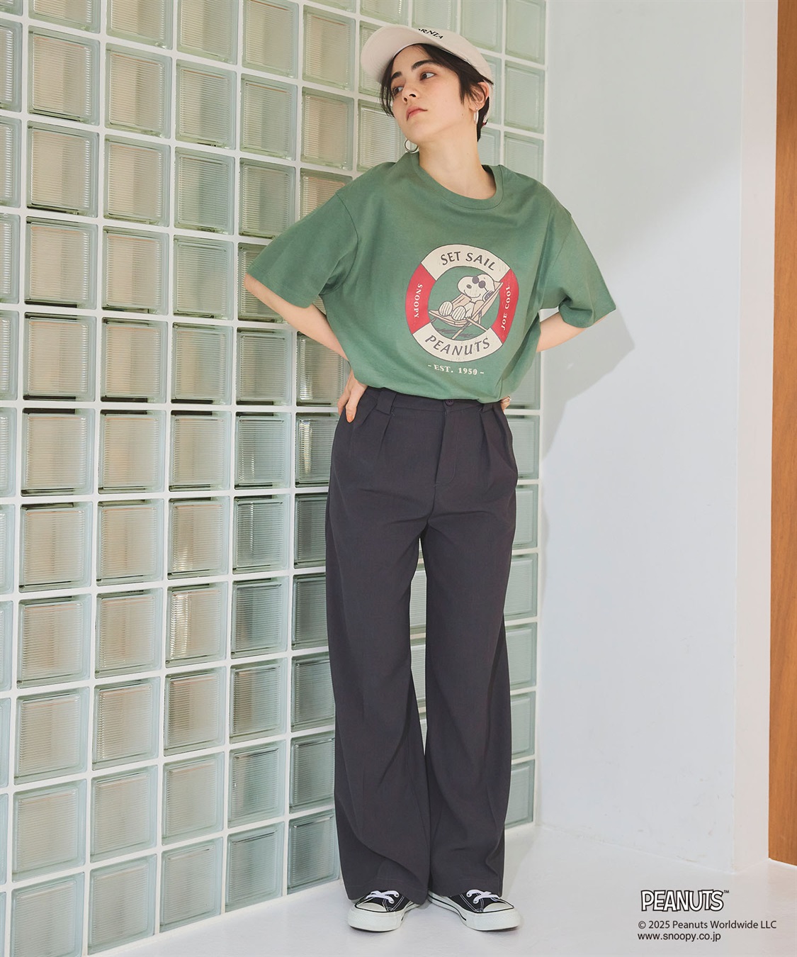 chara station 【PEANUTS/ピーナッツ】SNOOPY/スヌーピー浮き輪プリント半袖Tシャツ_sub_22