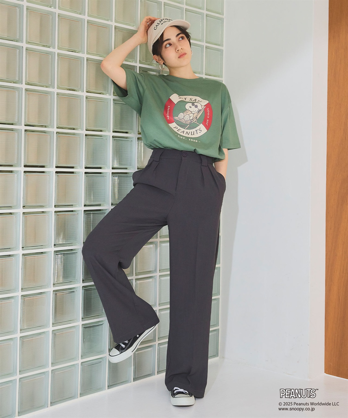 chara station 【PEANUTS/ピーナッツ】SNOOPY/スヌーピー浮き輪プリント半袖Tシャツ_sub_23