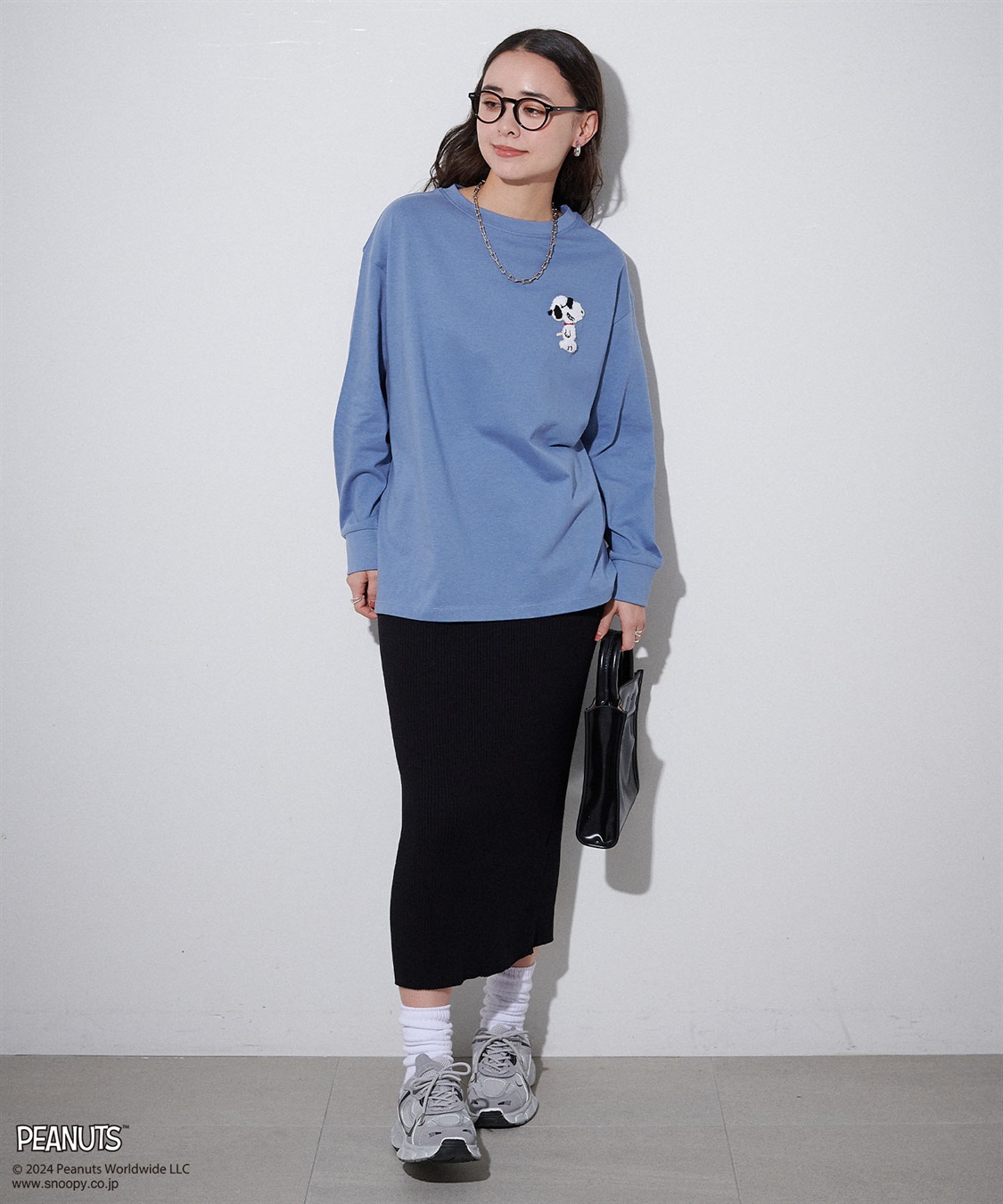 chara station 【PEANUTS/ピーナッツ】スヌーピー/SNOOPY サガラ刺繍ロンT_sub_3