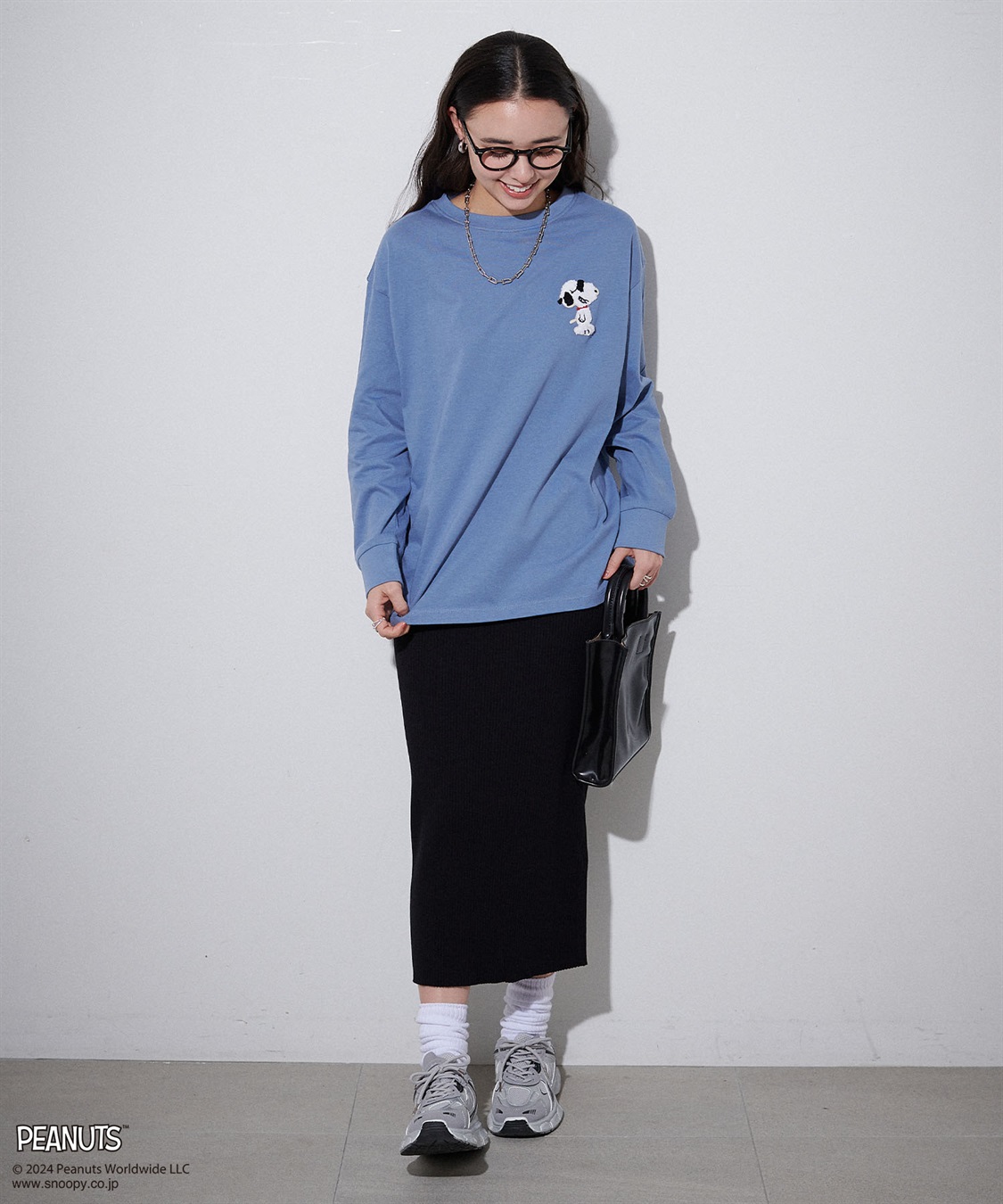 chara station 【PEANUTS/ピーナッツ】スヌーピー/SNOOPY サガラ刺繍ロンT_sub_4