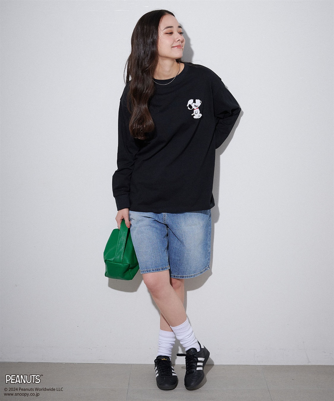 chara station 【PEANUTS/ピーナッツ】スヌーピー/SNOOPY サガラ刺繍ロンT_sub_10