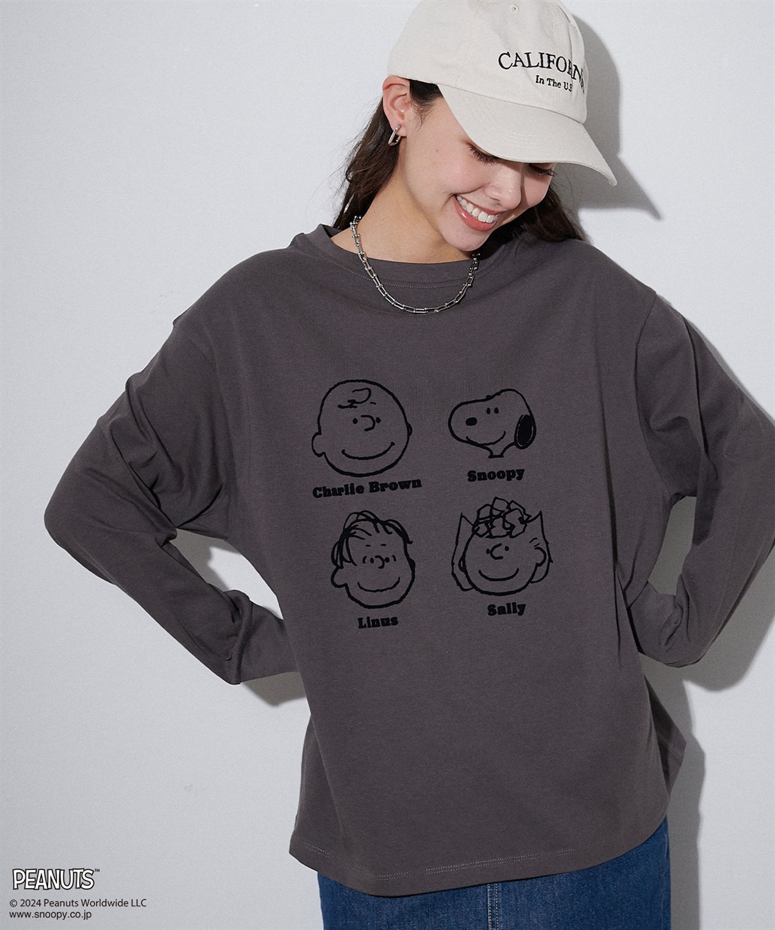 Life Style by cross marche 【PEANUTS/ピーナッツ】スヌーピー/SNOOPY フロッキープリントロンT_sub_1