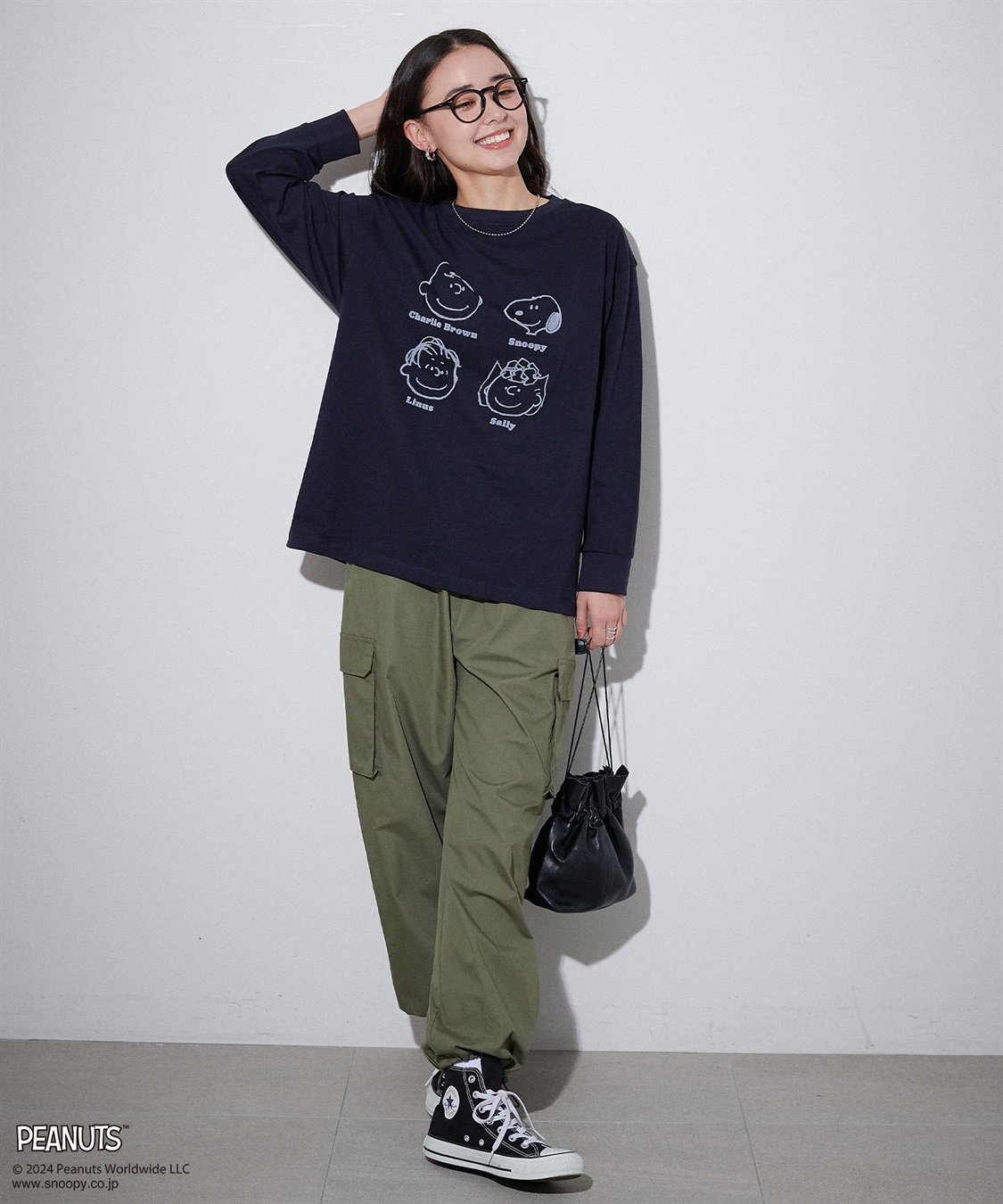 Life Style by cross marche 【PEANUTS/ピーナッツ】スヌーピー/SNOOPY フロッキープリントロンT_sub_9