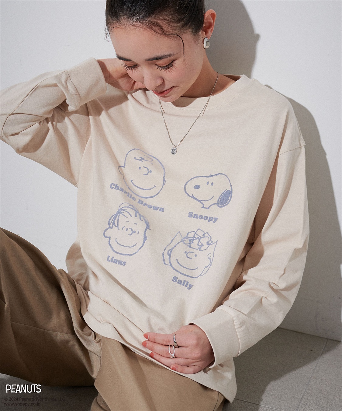 Life Style by cross marche 【PEANUTS/ピーナッツ】スヌーピー/SNOOPY フロッキープリントロンT_sub_16