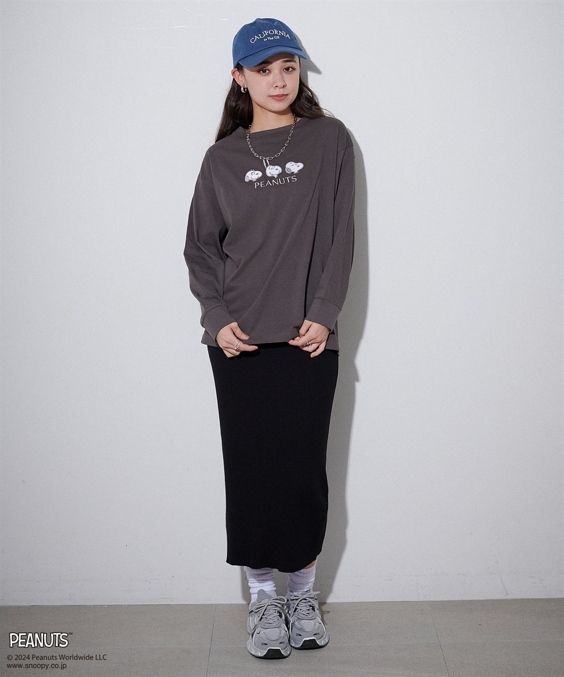 Life Style by cross marche 【PEANUTS/ピーナッツ】スヌーピー/SNOOPY  フロント刺繍デザインロンT_sub_3