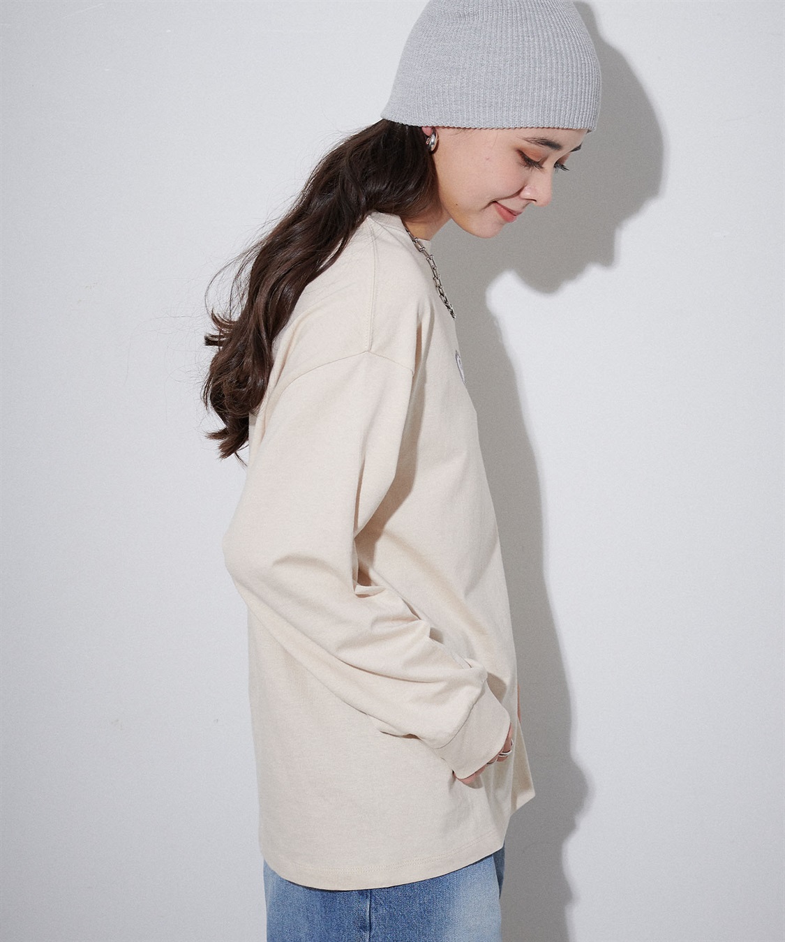 Life Style by cross marche 【PEANUTS/ピーナッツ】スヌーピー/SNOOPY  フロント刺繍デザインロンT_sub_9